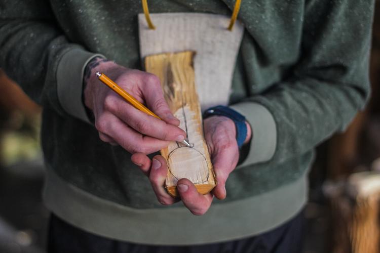Wood spoon carving